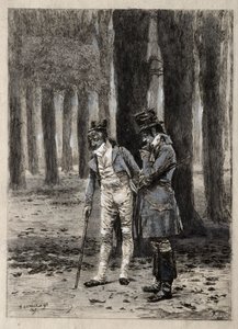 Studie van Twee Figuren door Paul Rajon