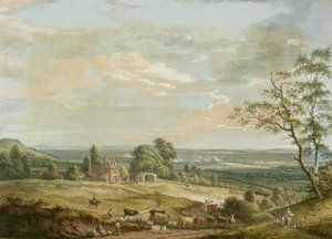 Een Veraf Gezicht op Maidstone, vanaf Lower Bell Inn, Boxley Hill door Paul Sandby