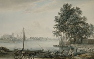 Een uitzicht op Eton College vanaf de Theems, 1779 door Paul Sandby