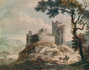 Een oud kasteel door Paul Sandby