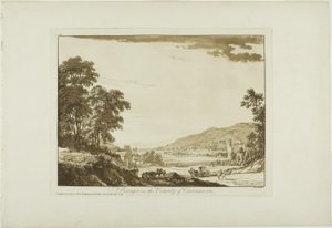 Bangor in het graafschap Caernarvon door Paul Sandby