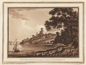 Benton Kasteel, Uitzicht op de Reach naar Milford Haven door Paul Sandby