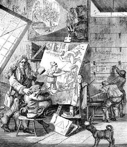 Burlesque sur le burlesque, 1753 door Paul Sandby
