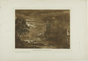 Caernarvon kasteel door Paul Sandby