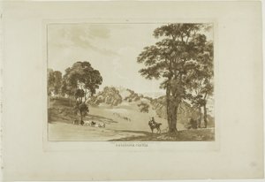 Kasteel Denefawr, plaat elf uit Twelve Views in Wales door Paul Sandby