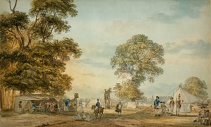 Kampement in Hyde Park tijdens de Gordon Riots, 1780