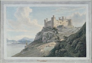 Kasteel Harlech door Paul Sandby