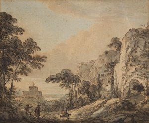 Landschap met ruiter door Paul Sandby