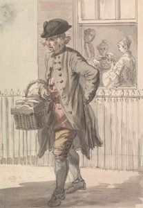 Londense Kreten: Een Muffinman door Paul Sandby