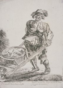 Afvalverkoper, kreten van Londen, 1760 door Paul Sandby