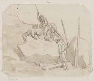 Steenbikkers door Paul Sandby