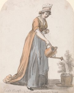 Sara Hough, kindermeisje van mevrouw T. P. Sandby door Paul Sandby