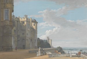 Het noordterras, Windsor Castle, kijkend naar het westen door Paul Sandby
