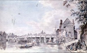 De oude brug bij Windsor door Paul Sandby
