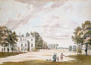 De zuidkant van Strawberry Hill, 18e eeuw door Paul Sandby