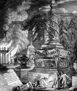 De brand van de Tempel van Efeze, 1753