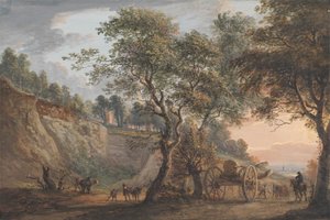 Uitzicht op Charlton, Kent door Paul Sandby