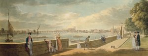 Uitzicht op Westminster vanaf het terras van Somerset House door Paul Sandby