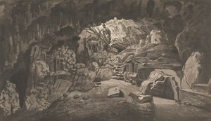 Zichten in de Levant: De Heilige Grot van Archidamus door Paul Sandby