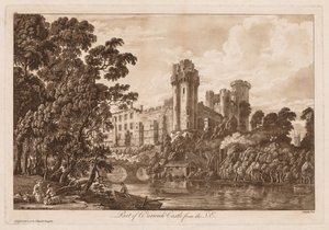 Uitzichten van Warwick Castle: Deel van Warwick Castle vanuit het zuidoosten, 1776 door Paul Sandby