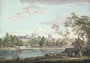 Windsor Castle, vanaf de overkant van de Theems door Paul Sandby
