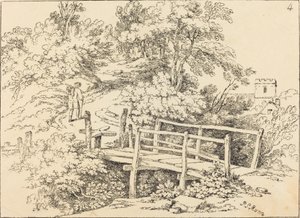 Landelijke Voetbrug (De Reiziger) door Paul Sandby Munn