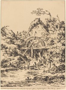 Oude Watermolen door Paul Sandby Munn