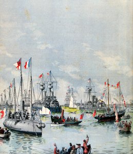 Franse Vloot in de Haven van Portsmouth, 1891 door Paul Senau