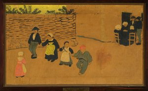 Bretonisches Paneel mit Kindern door Paul Sérusier