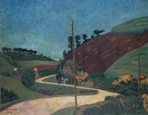 De Postkoetsweg op het Platteland met een Kar door Paul Sérusier