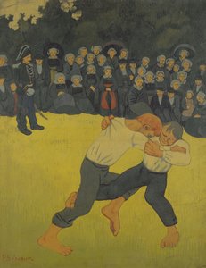 De worstelende Bretons door Paul Sérusier