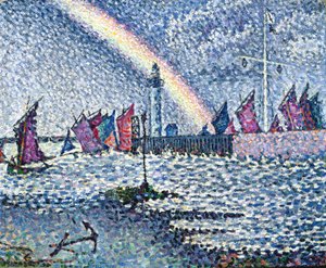 Ingang van de haven van Honfleur door Paul Signac