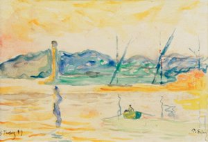 Haveningang van Saint-Tropez bij zonsondergang