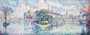 Le Jardin du Vert-Galant, ca. 1928 door Paul Signac