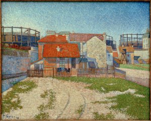 De gasometers, Clichy door Paul Signac