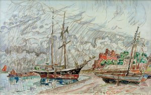 P. Signac / Marine in Loquivy door Paul Signac