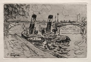 Parijs, De Pont des Arts met Remorqeurs