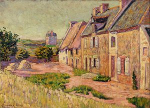 Saint-Briac, binnenplaats bij Ville Hue, 1885 door Paul Signac
