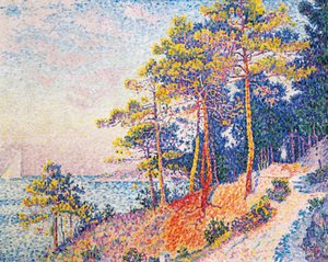 St Tropez, het Douanepad, door Paul Signac door Paul Signac