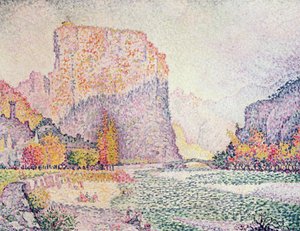De kliffen bij Castellane, 1902 door Paul Signac