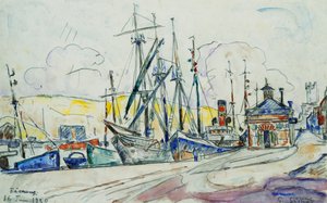 De haven van Fecamp, 1930 door Paul Signac