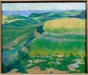 Les bles sont verts au Pouldu door Paul Sérusier