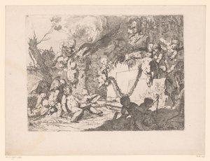 Putti bij een heiligdom van Minerva door Paul Troger