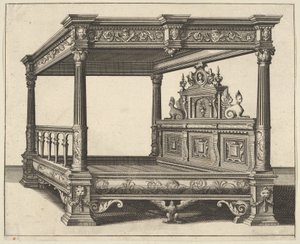 Hemelbed uit Verscheyden Schrynwerck door Paul Vredeman de Vries