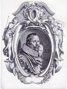 Zelfportret, gegraveerd door Simon de Passe (1595-1647) 1622 (gravure) door Paul van (after) Somer