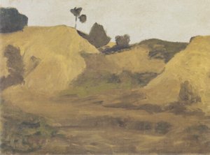 Landschaft am Weyerberg door Paula Modersohn-Becker