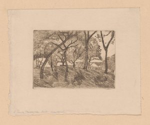 Bosgezicht door Paula Modersohn Becker (signed by artist)