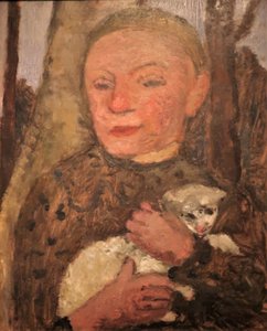 1904 Modersohn-Becker Meisje met lammetje door Paula Modersohn Becker