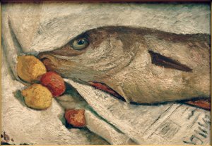 Stilleven met schelvis door Paula Modersohn Becker