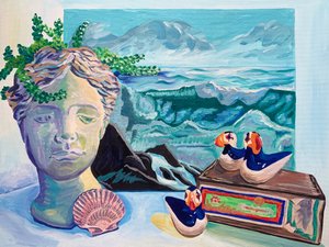 Eclectisch stilleven met zee-elementen door Pauline Wegman | Key and Sea Creative